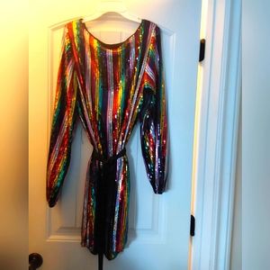 Multicolor sequin dress